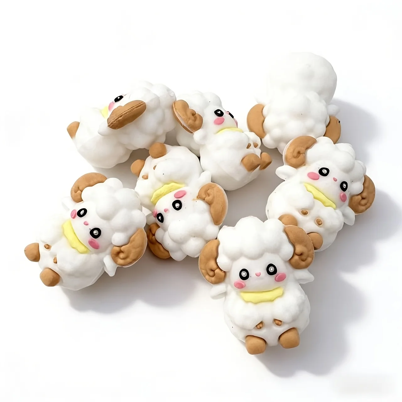 5Pcs New 3D Cheese Style Silicone Focus Beads, Cute Loose Beads for DIY Beaded Pen Bracelet Necklace Lanyard Summer Decor