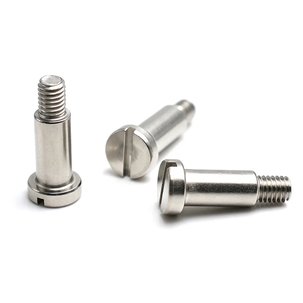 304 Stainless Steel Slotted Shoulder Screws Stripper Bolts Cylindrical Head Metric Limit Screws M1.6 M2 M2.5 M3 M4 M5 M6 M8 M10