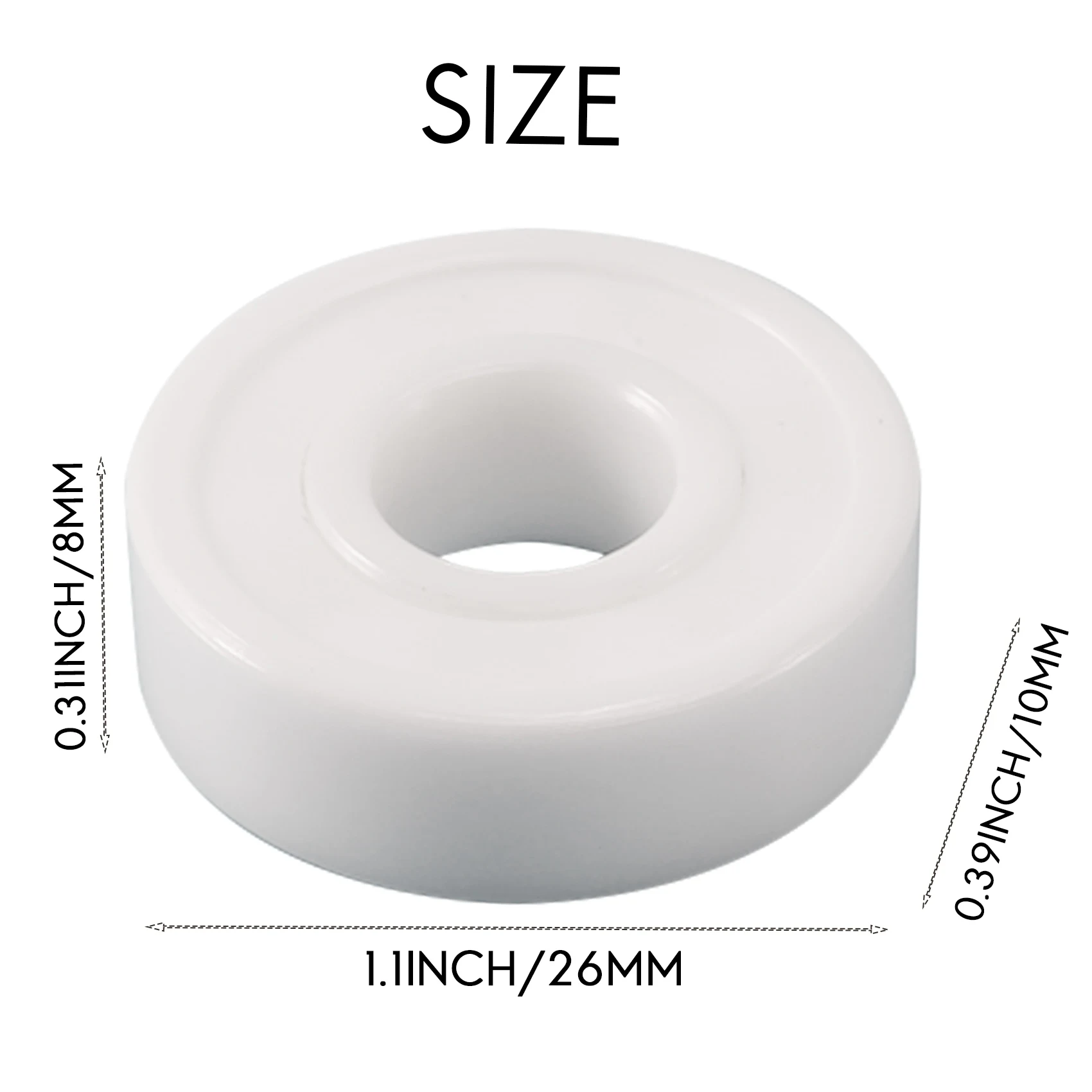 

AFOURT-6000-2RS Full Miniature Bearing Zro2 Ball Bearing 10X26x8mm
