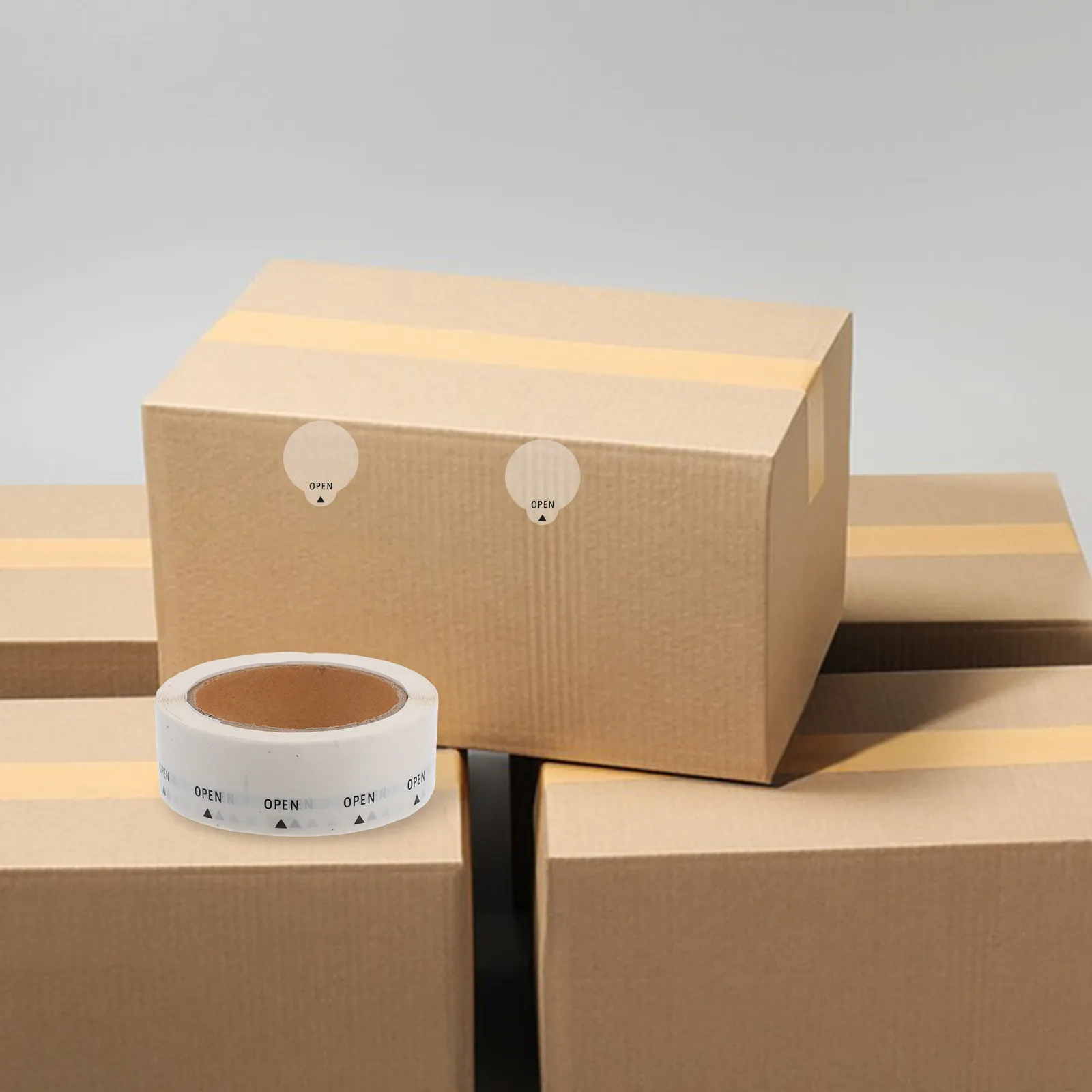 

1000Pcs Easy Peel Seal Labels Clear Round Open Stickers Residue Free Waterproof for Shipping Packaging Envelopes Bottles