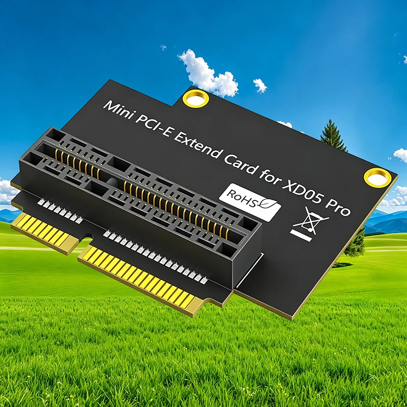 Mini PCI-E to XD05 Pro Slot Adapter Right Angle 90 Degree Extend Card Riser Converter for XDUOO XD05 Pro DAC Headphone Amplifier