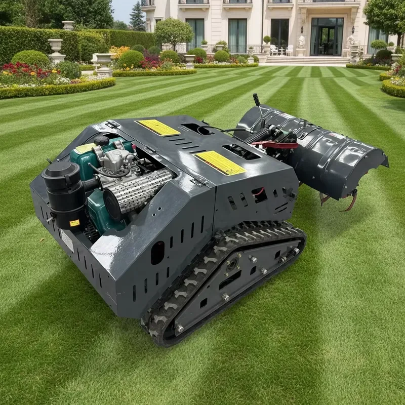 Remote Control Diesel Powered Crawler Lawn Mower Engine Motor for Orchard Vineyard Farm Tiller Ditching Grass Cutting