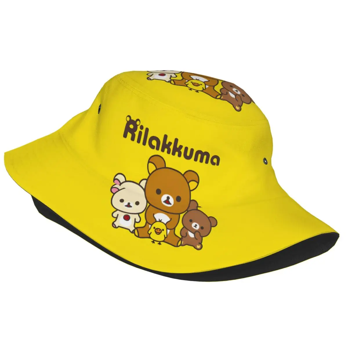حار الصيف أغطية الرأس Rilakkuma الكرتون ميرش دلو القبعات نمط في سن المراهقة قبعات للحماية من الشمس بوب الأشعة فوق البنفسجية حماية قبعات الصيد الرياضة في الهواء الطلق