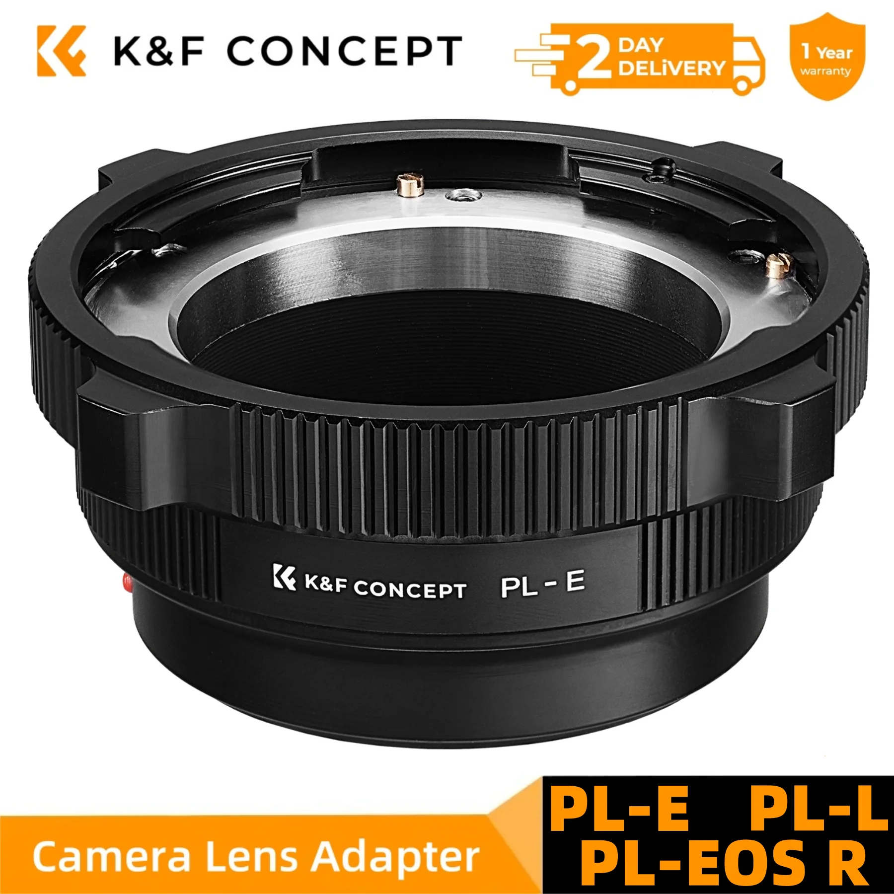 K&F CONCEPT PL-E PL-L PL-EOS R Camera Lens Mount Adapter for PL Lens to Canon Sony E/NEX Canon EOS R RF LUMIX L Mount Cameras