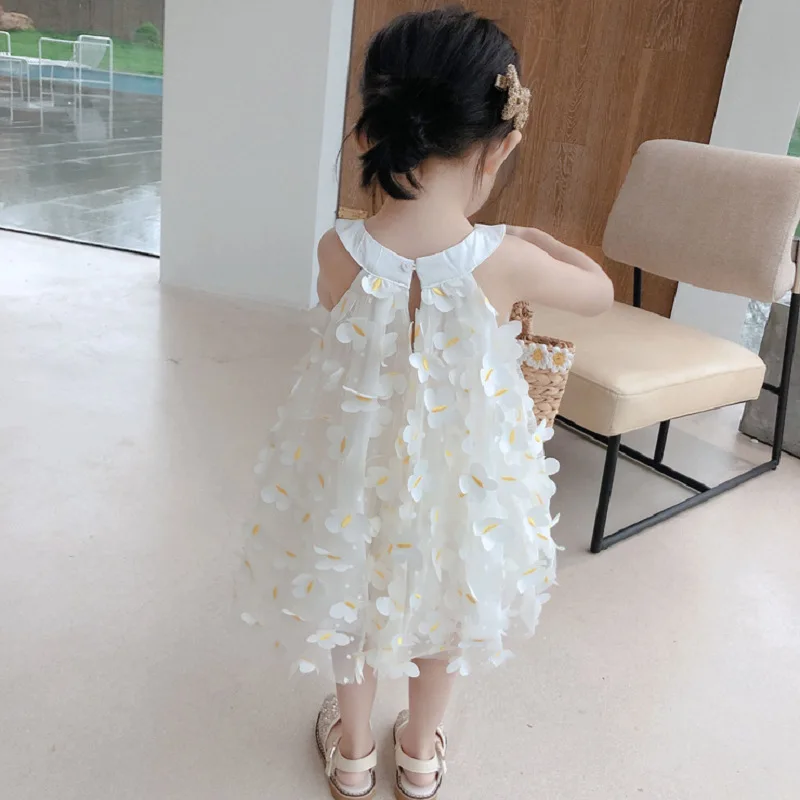 Ropa para niños pequeños, vestidos de verano para niña, fiesta de cumpleaños, princesa de hadas de flores, vestido de noche con lazo dulce