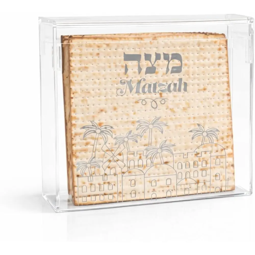 Passover Acrylic lip Top Matzah Box Decor or Pesach/ Pesach Seder (1 Pack)