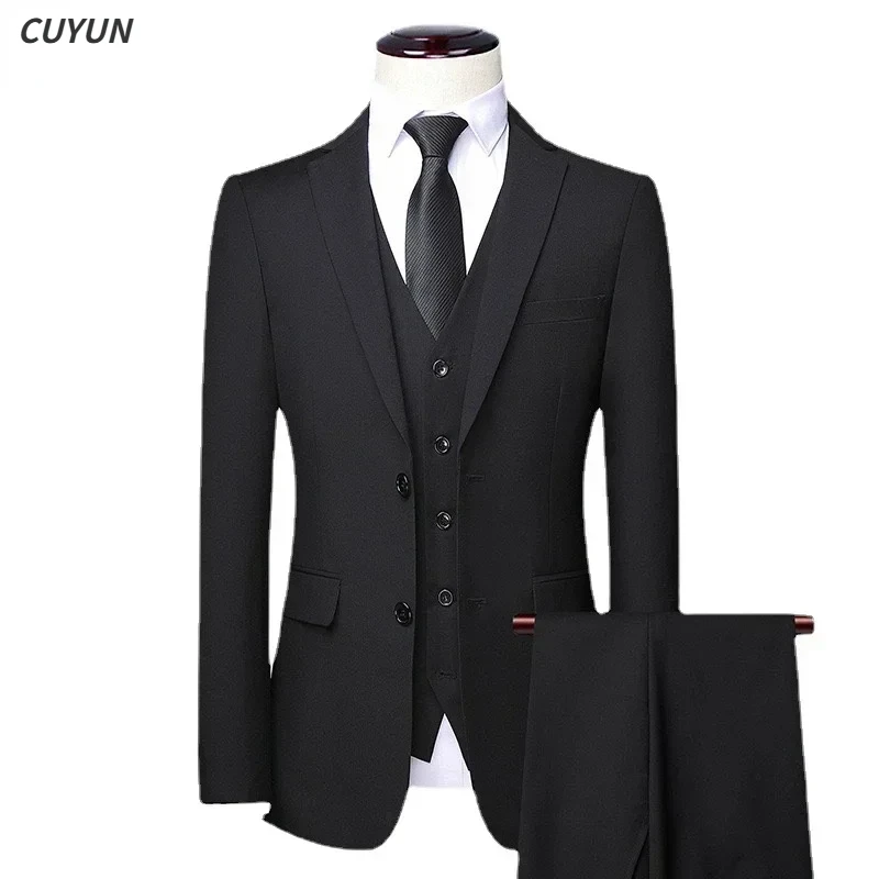 Suit For Men Wedding 3 Pieces 2 Sets Blazers Elegant High Quality Jackets Vest Pants Luxury Business Korean Coats 2024 Formal