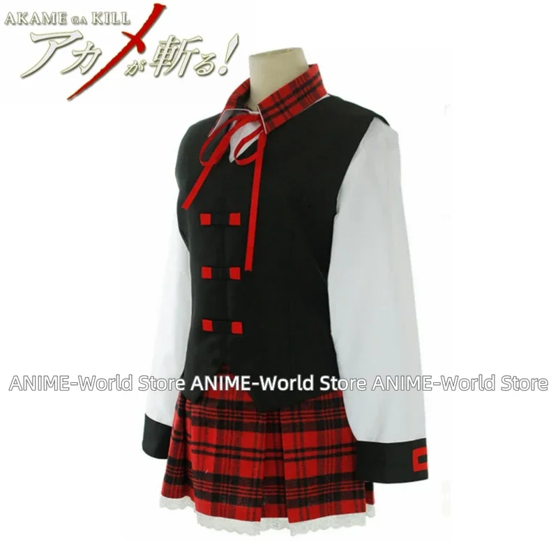 S-3XL Anime Akame Ga Kill Zero Chelsea Cosplay Costume uniform Wig Halloween Carnival Costume Custom size Any Size