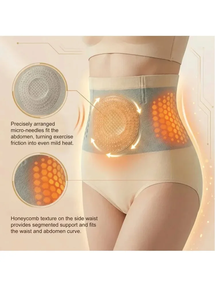 Damen Shapewear-Höschen mit Bauchkontrolle, figurformend, nahtlos, hoher Bund, fettverbrennend
