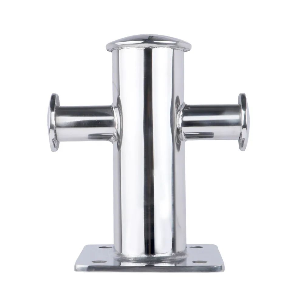 

Boat Accessories Marine Cross Boat Bollard 316 Stainless Steel Mooring Bitt Cleat Anchor pile. Cable rope column