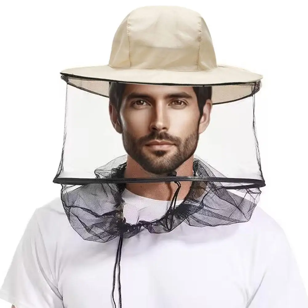 

1pcs Unisex Bucket Hats Foldable Mosquito Hat With Hidden Net Mesh Repellent Insect Bee Protection Outdoor Sunscreen Fishing Cap