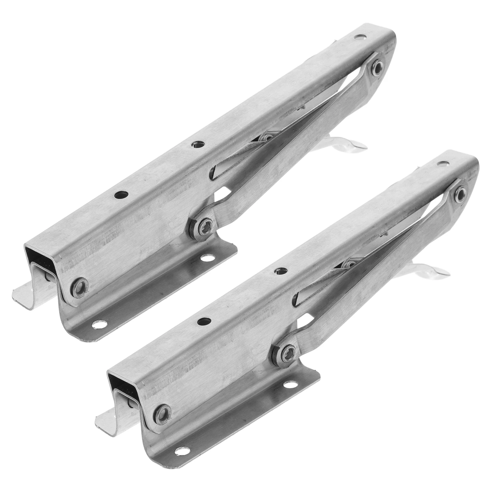 

Foldable Tripod Shelf Brackets 1 Pair 8 Inch Stainless Steel Wall Mounted Shelves Brackets foldable for shelves metal shelving