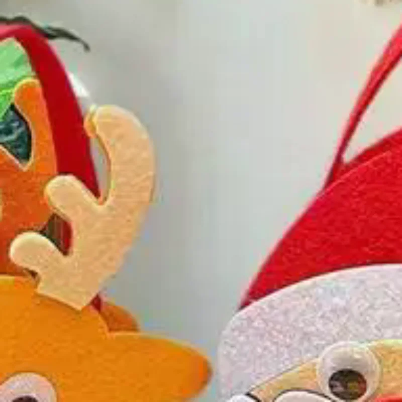 

Christmas Theme DIY Handmade Shoulder Bag Handbag Sewing Creative Art And Handmade Activities Gifts Children's Handmade Toys