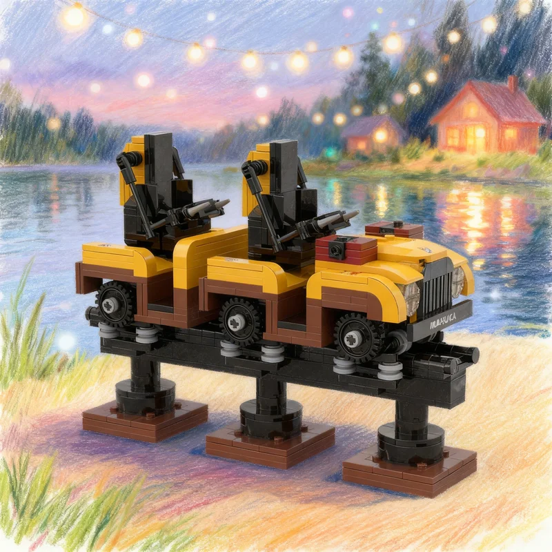 

Набор строительных блоков MOC ROLLERCOASTER MAHUKA Walibi Rho Ne Alpes, 628 деталей, креативный подарок, коллекционный декор, премиум-класс для детей