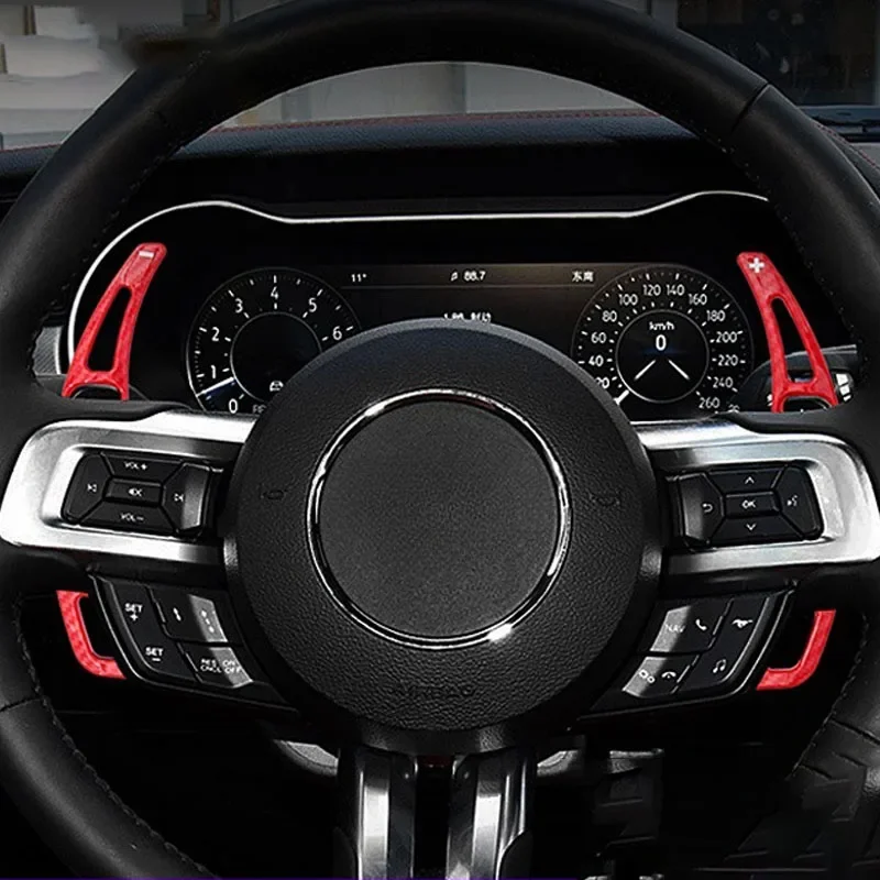 2 pcs Car Steering Wheel Paddle Shifter Cover For Ford Mustang 2015 2016 2017 2018 2019 2020 2021 2022 2023 ABS Trim Accessories - view 5