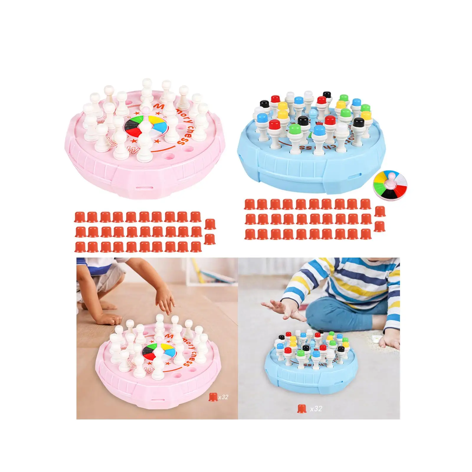 

2 in 1 Chess Board Game Logical Interactive Parent Child Activity Portable