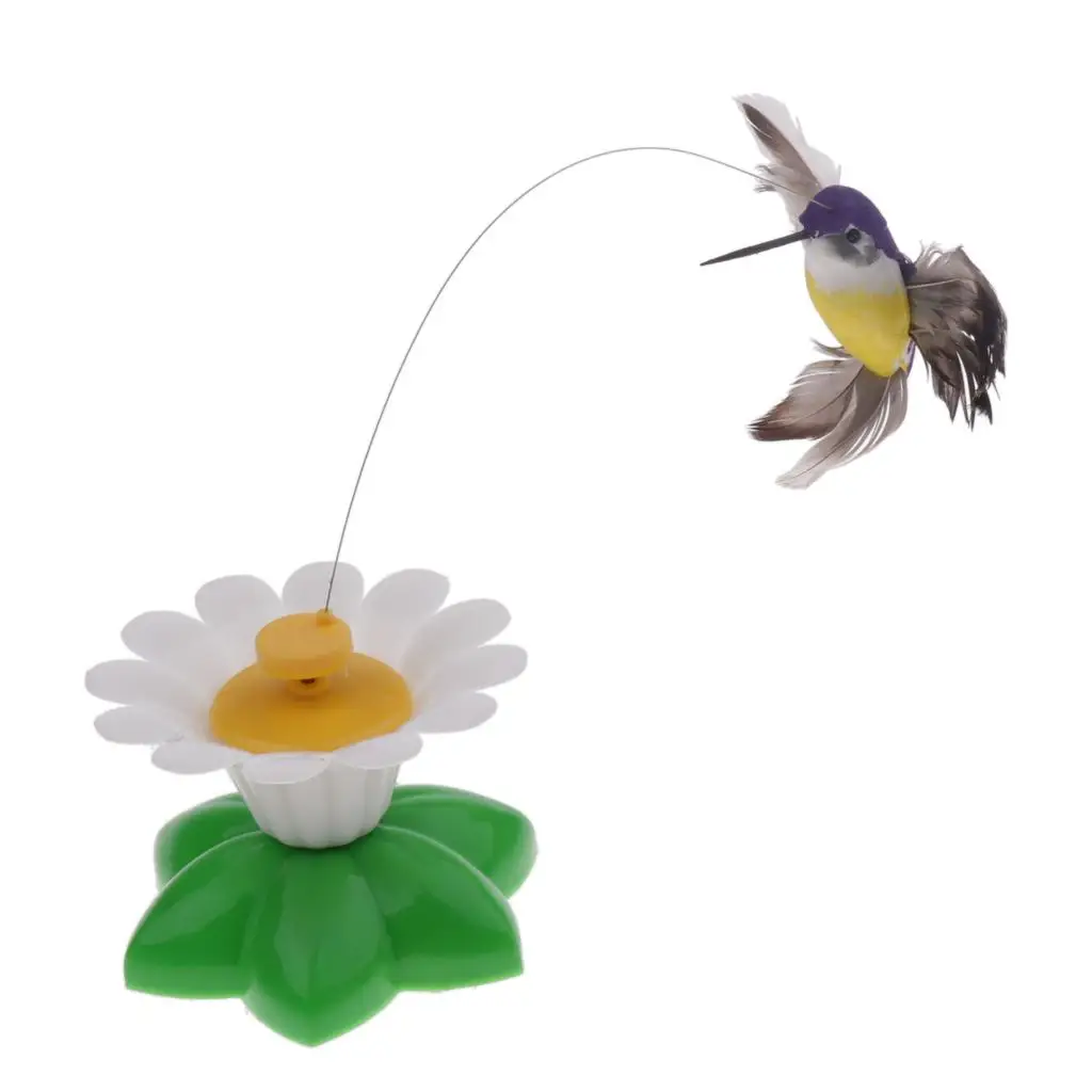 Funny Cat Attracting Toy Rotating Electric Flying Butterfly / Hummingbird Toy for Cat Kitten Pets Puppy