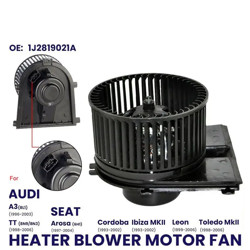 HEATER BLOWER MOTOR FAN FOR A3 TT SEAT CORDOBA IBIZA MK2 LEON TOLEDO MK2 AROSA