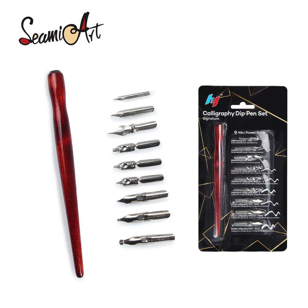 seamiart seamiart pecas pen nib plus pcs multifunction dip pen holder grupo animacao de desenhos animados arte de letras desenho outro penholder 01