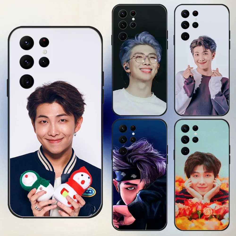 RM N-Namjoon Smart Phone Case For Samsung S24,23,22,30,21,10,9,Ultra,Plus,Lite,FE,5G Black Soft Case