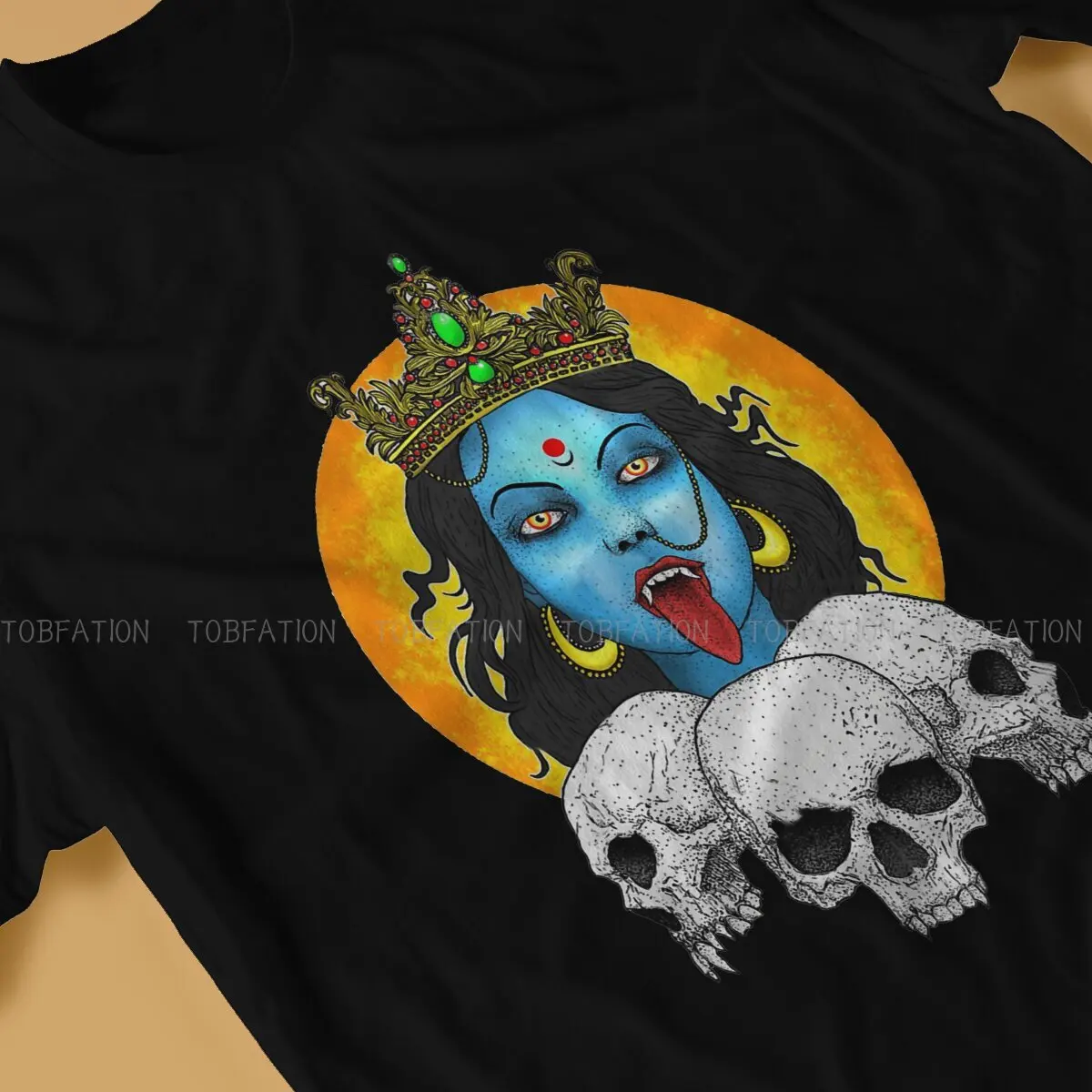 Kali Hindu Goddess Round Collar TShirt Shiva Hindu God India Lingam Polyester Original T Shirt Men Clothes Individuality