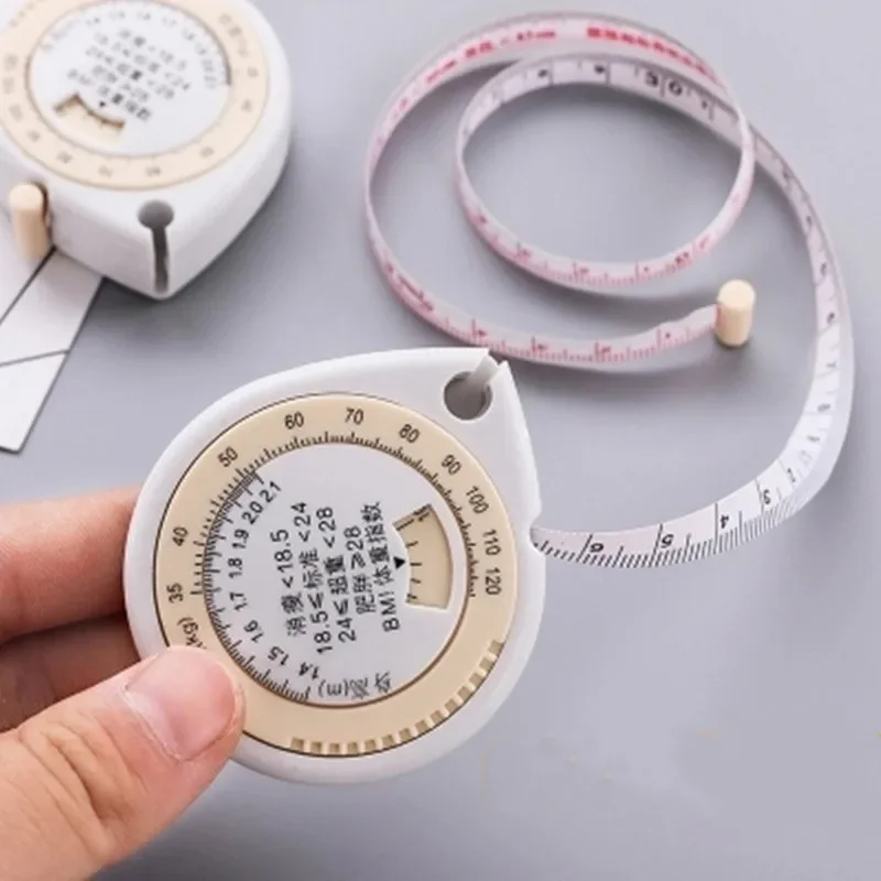 150cm Tape Measure BMI Body Mass Index Waist Hip Measurement Retractable Ruler Measure Calculator Tape Measures Tools