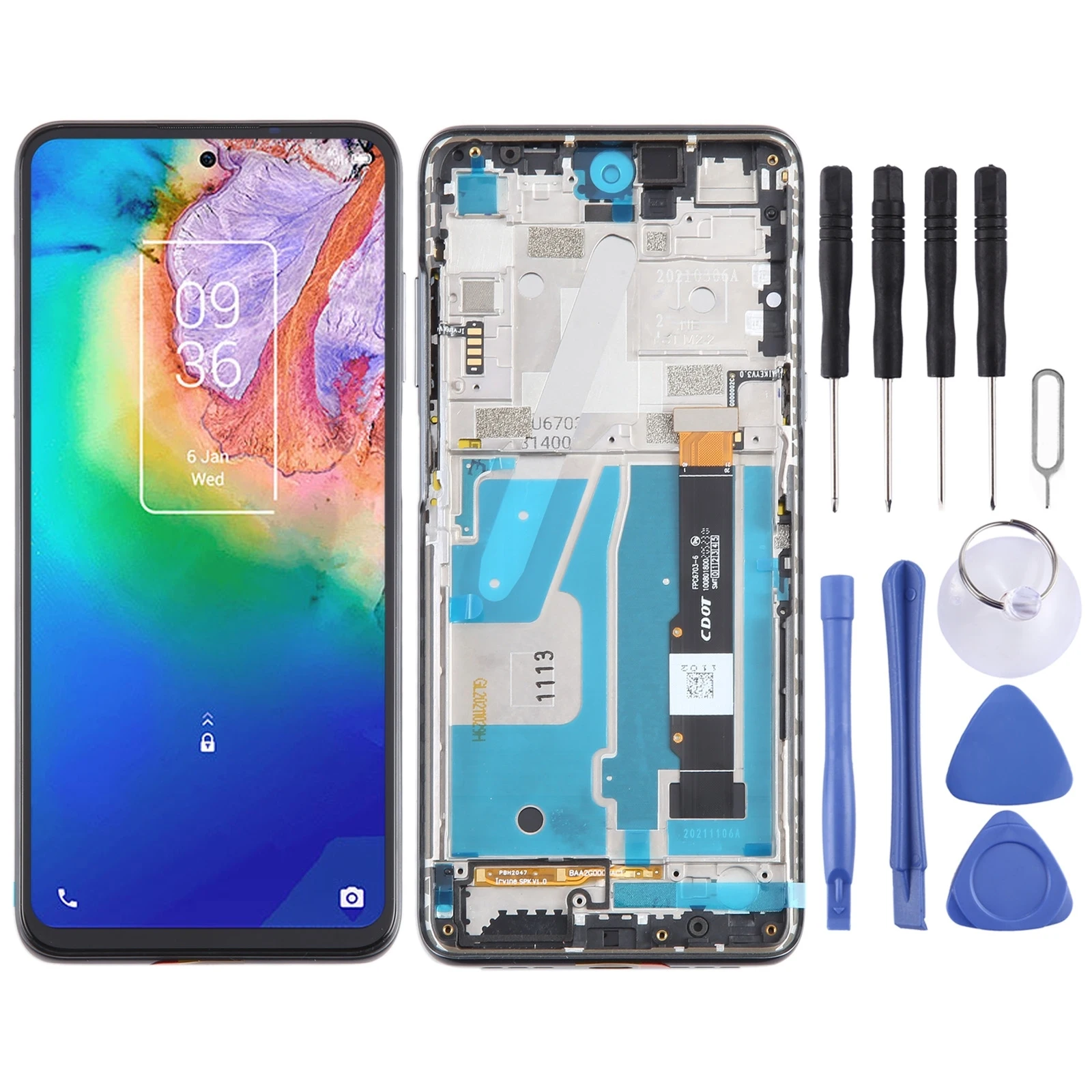 

For TCL 20 5G OEM LCD Screen Digitizer Full Assembly with Frame