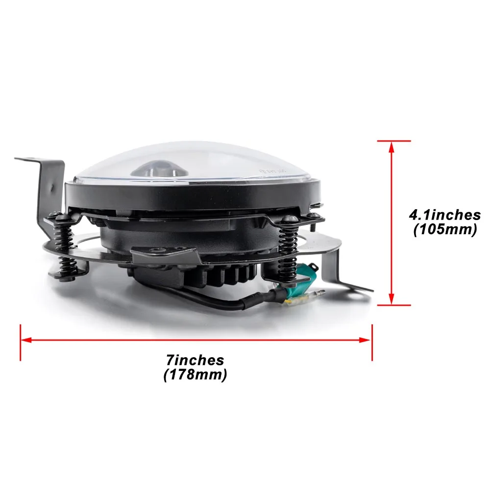 7Inch Led Headlight w/Mounting Bracket Adapters For Jeep Wrangler JL 2018-2023 Gladiator JT 2019-2021 DRL/Turn Signal/Hi/Lo Beam