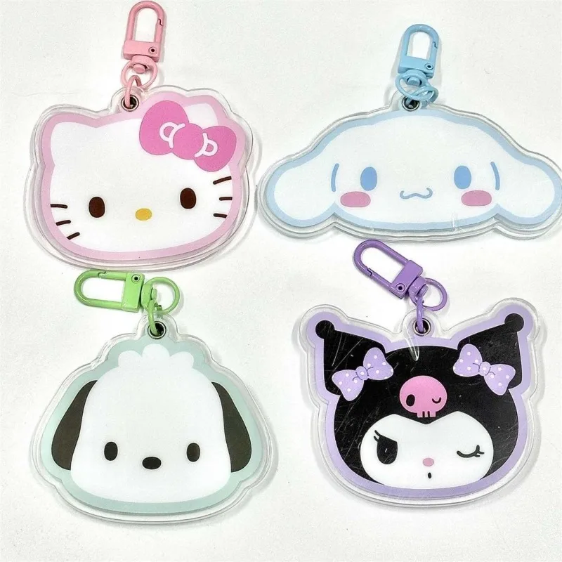 Miroir portable pliant avec pendentif chaîne, créatif et mignon, Pochacco, Hello Kitty, Cinnamoroll Kuromi, Sanurgente, continent