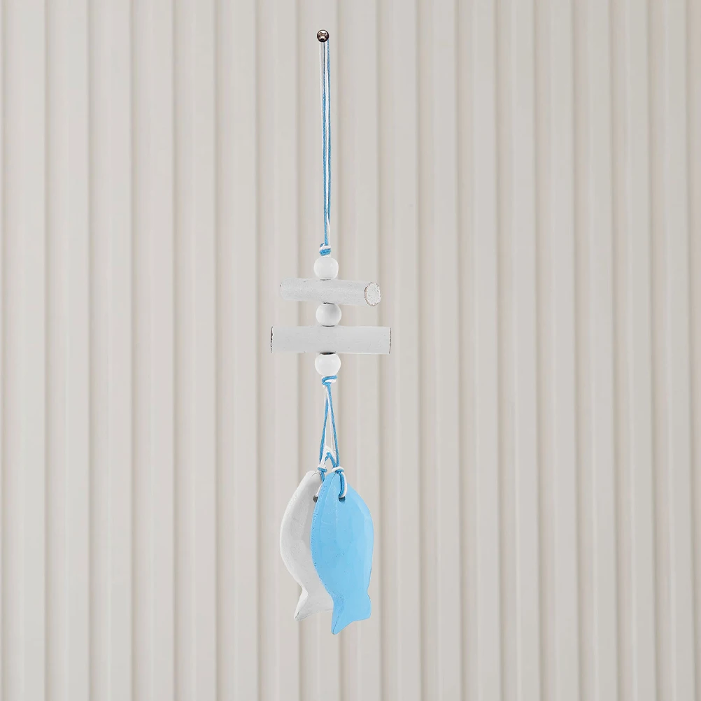 

2pcs Wooden Fish Hanging Nautical Style Decor Bathroom Kitchen Home Ocean Theme Party Ornament Decoration Hanging Wood Fish