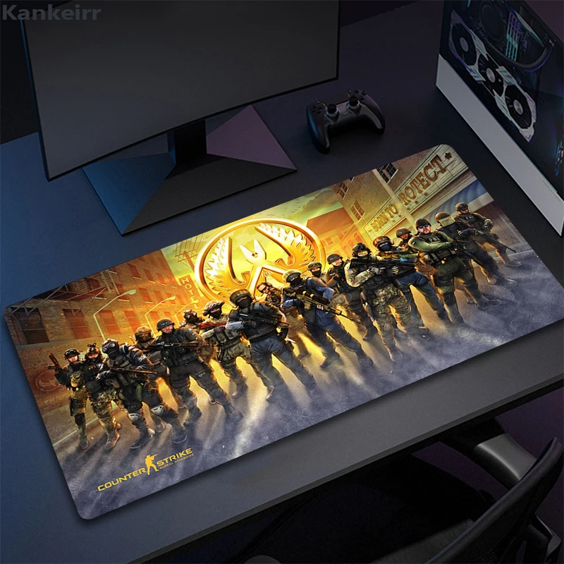 90x40 C-Counter Strike Gamer Mouse Pad Knife Non-slip Keyboard Mouse Mat CSGO Gamer Mousepad for Computer Keyboard Mouse Gaming