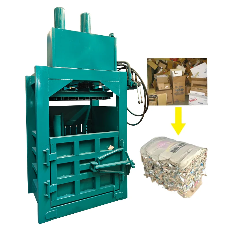 油圧梱包機 衣類廃棄物圧縮機 農場飲料産業 プラスチックフィルム包装 垂直梱包機