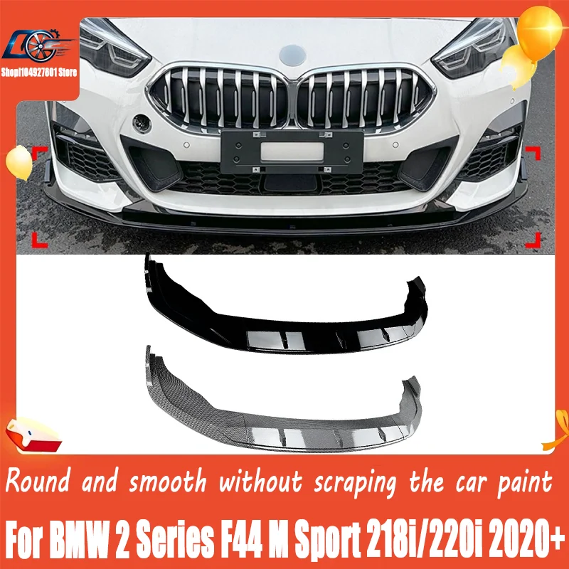 For BMW 2 Series F44 M Sport 218i/220i 2020+, Front Lip / Chin Spoiler Front Bumper Splitter, Sporty Upgrade, Direct Fit.