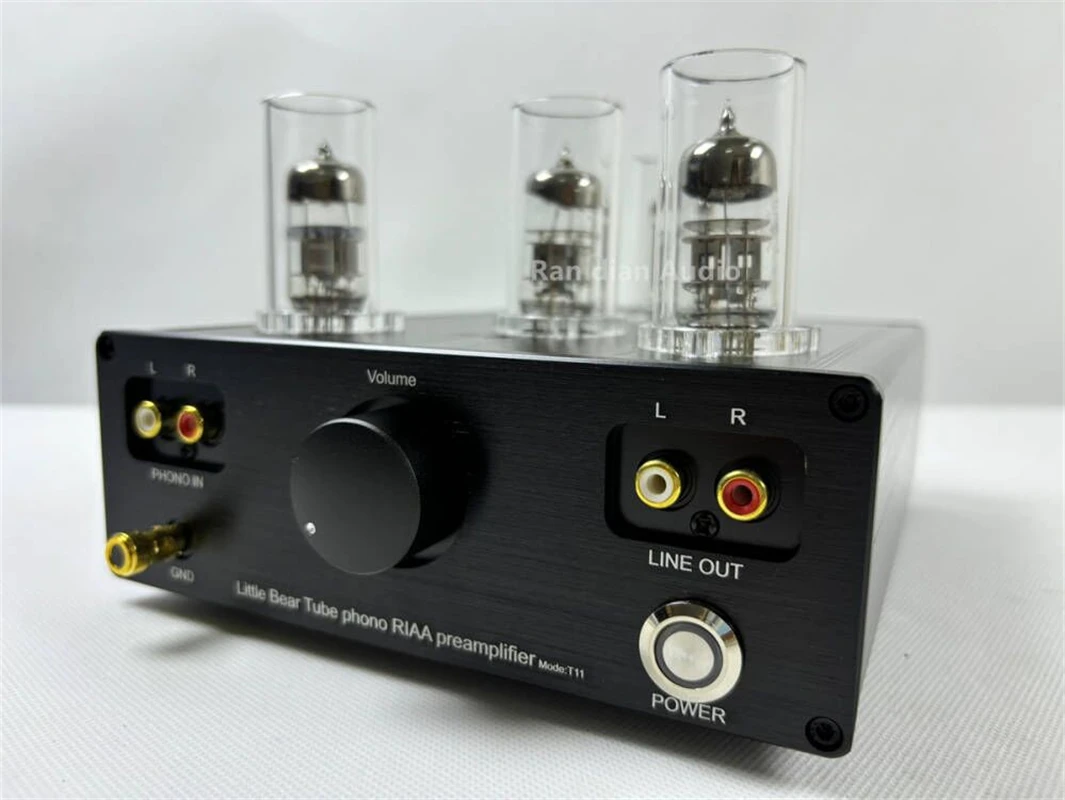 High-end T11 6N2/12AX7 Vacuum Tube Phono Turntable Preamp HiFi Pre-Amp MM RIAA Phonograph Preamplifier