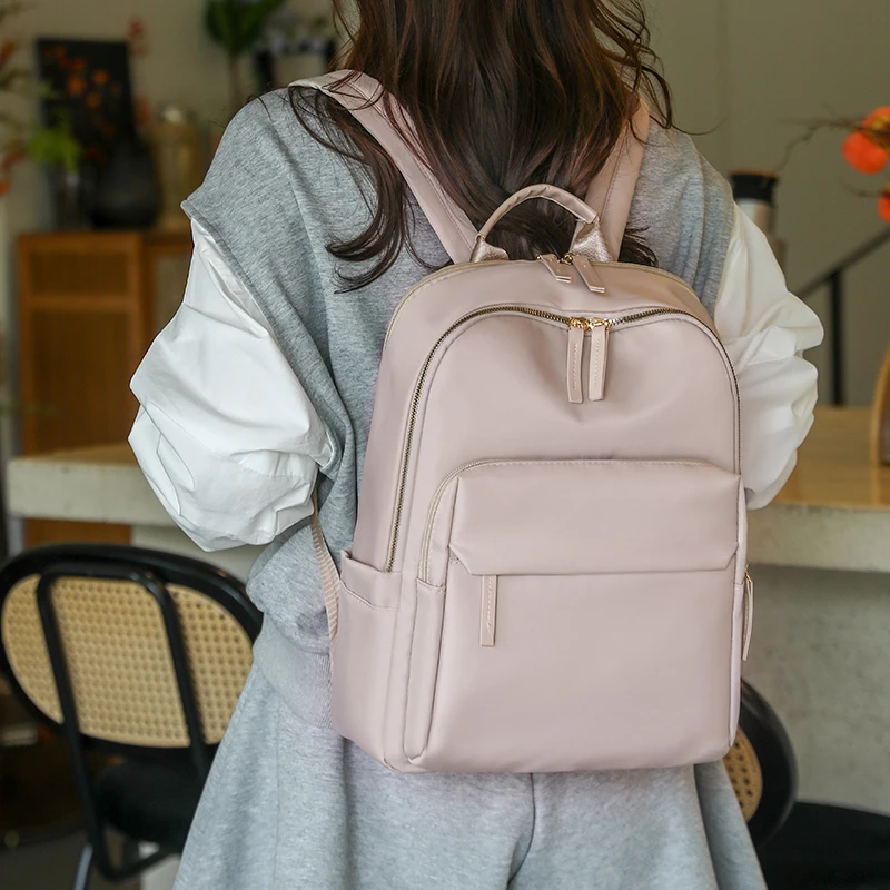 Casual Backpack for Women Laptop Bag Water-Resistant Nylon Daypack Large Capacity School Bag Bookbag Ladies Travel Rucksack image 2