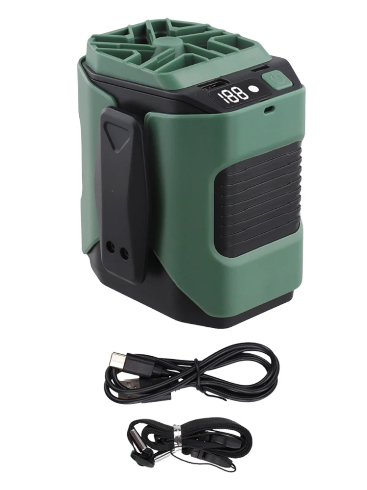 Waist Clip Fan Rechargeable 6000mAh Waist Fan With 100 Speeds And LED Light Tools And Instruments Parts Accessories Tools