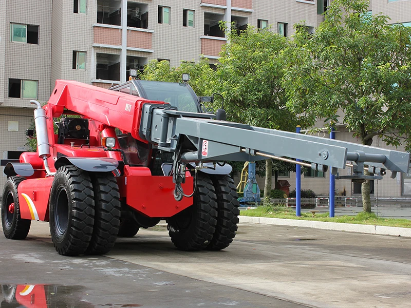 4WD 3.5 Ton 10m Telescopic Forklift Telehandler with Quick Coupler Forks and Three Steering Modes