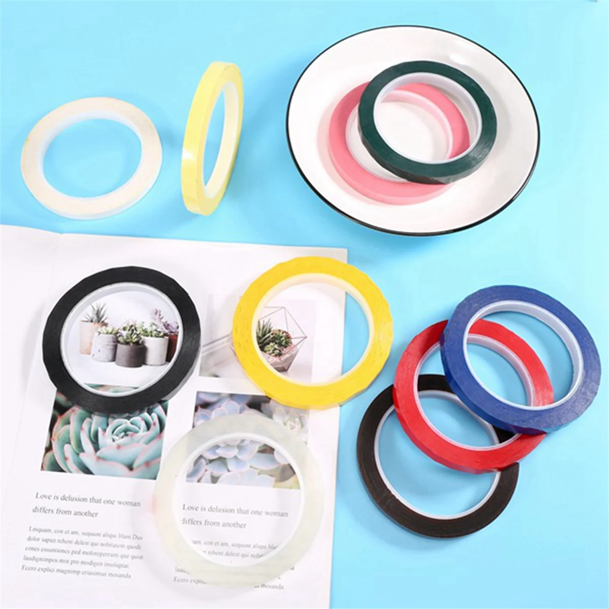 15 Rolls Autoclave Tape-Sterilization Tape,1/4Inch Width 216Ft Length Instruments Identification Tape 10 Colors