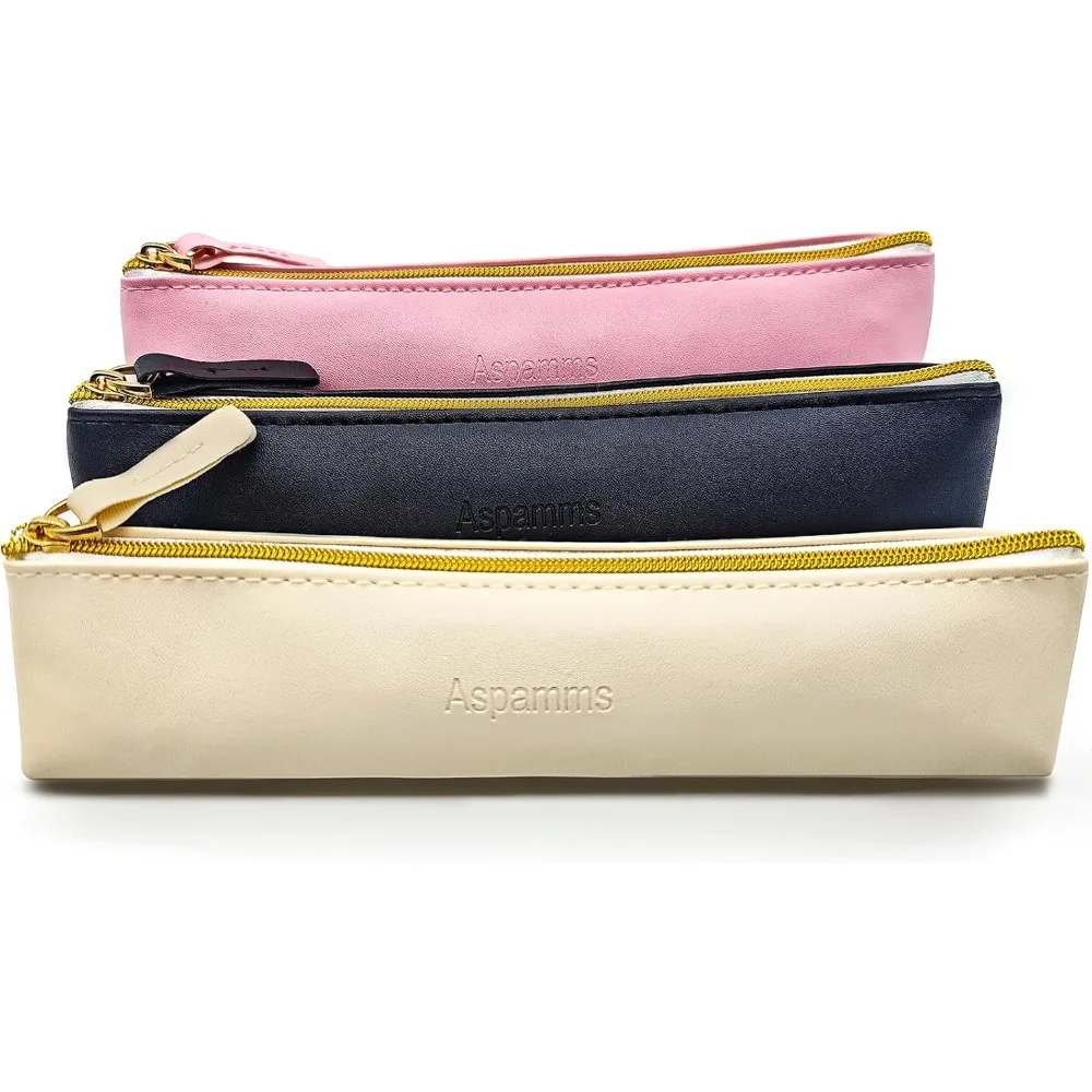 

3PCS Small Makeup Bag for Purse, Mini Portable Cosmetic Bags for Women, Coin Purse Lipstick Cosmetic Accessories Leather Organiz