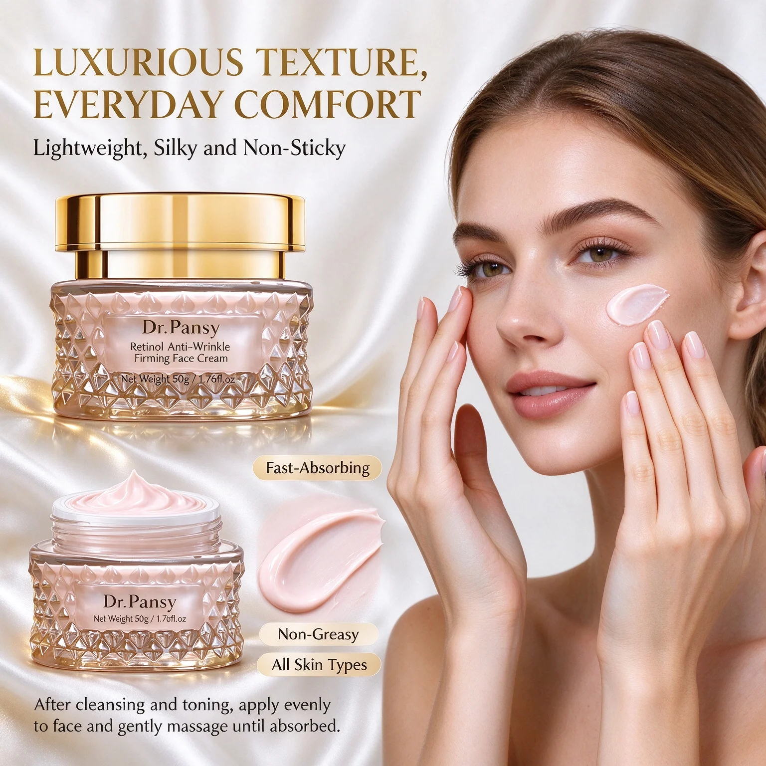 Dr.Pansy レチノール配合のアンチエイジングクリーム。 - Retinol Anti Wrinkle Cream のレビューと価格
