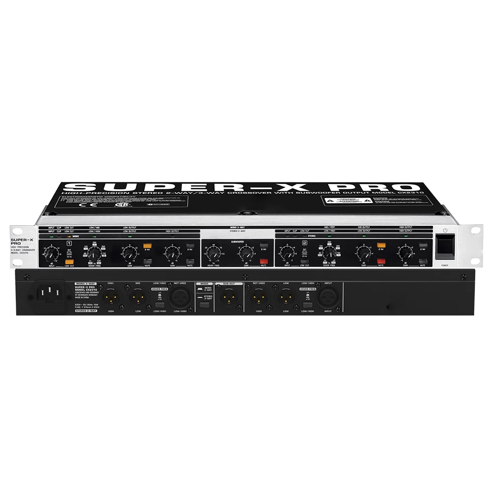 CX2310 High-Precision Stereo 2-Way/Mono 3-Way Crossover with Subwoofer Output Adjustable Time Delays and CD Horn Correction