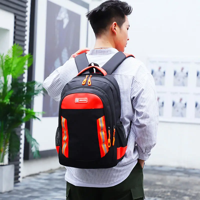 

Fashion Backpack Oxford Nylon Cloth Black Waterproof Computer Bag Men's and Women's Travel Leisure Backpacks Bags Mochila E38