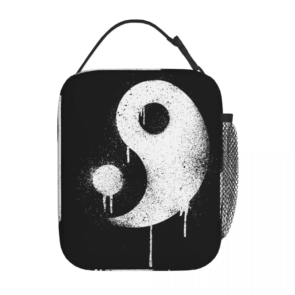 Graffiti Zen Master Spray Paint Yin Yang Thermal Insulated Lunch Bag Outdoor Reusable Lunch Container Cooler Thermal Lunch Box