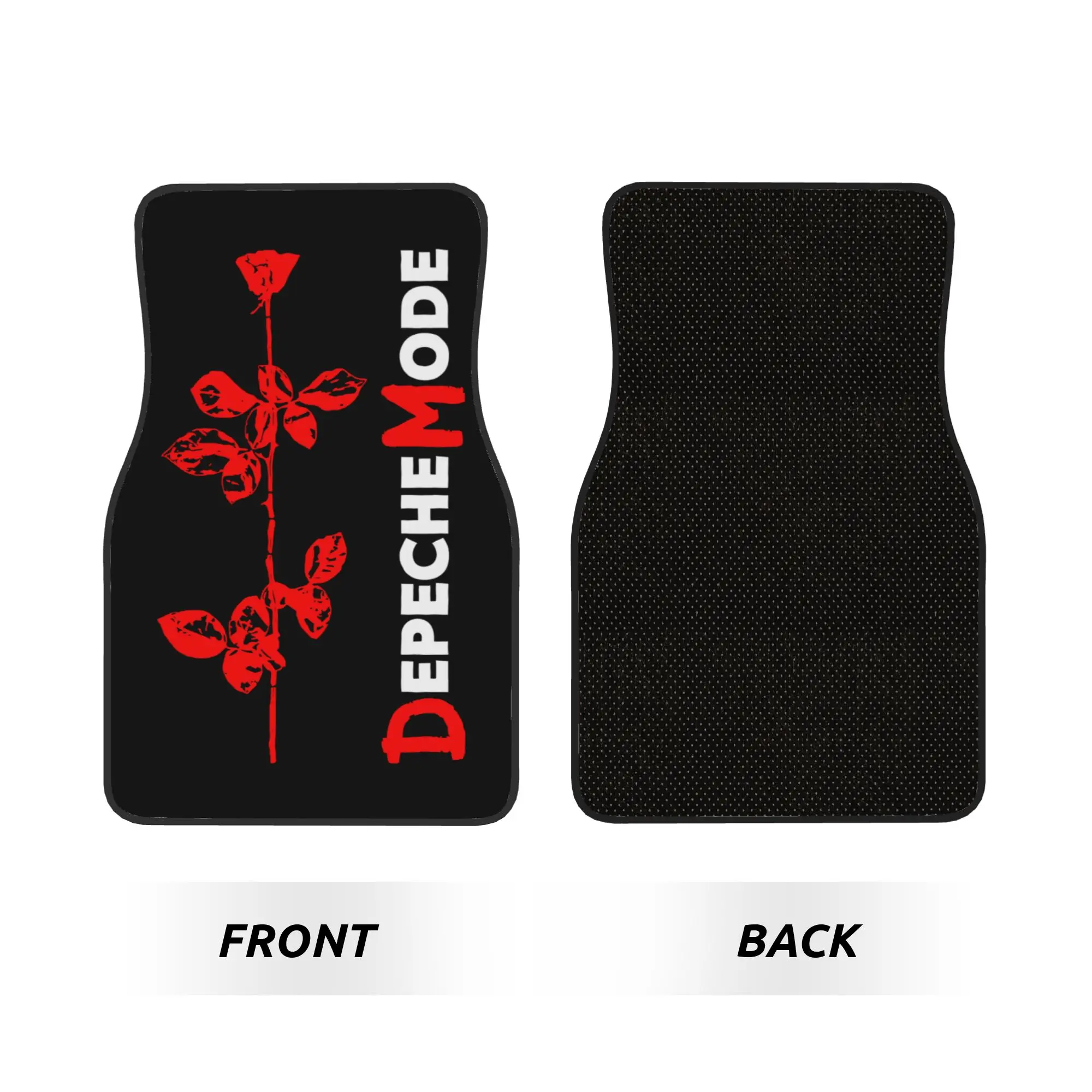 Car Floor Mats 4 Pcs Crystal Velvet Depeche Cool Mode Electronic Rock Universal Front Rear Foot Mats Carpets Rugs  Pieces Auto