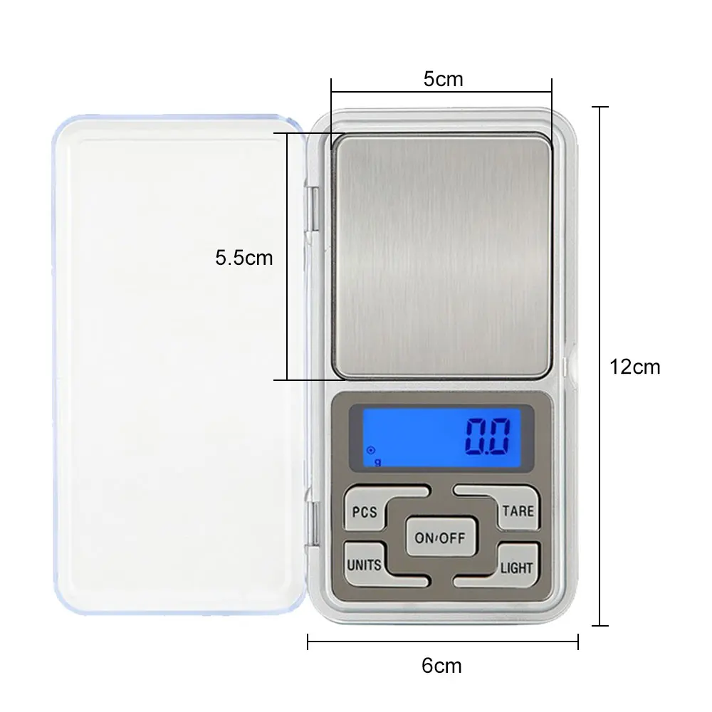 Mini Digital Scale High Accuracy Jewelry Weight Pocket Scales 500g 0.01g/0.1g LCD Display Electronic Kitchen Scale