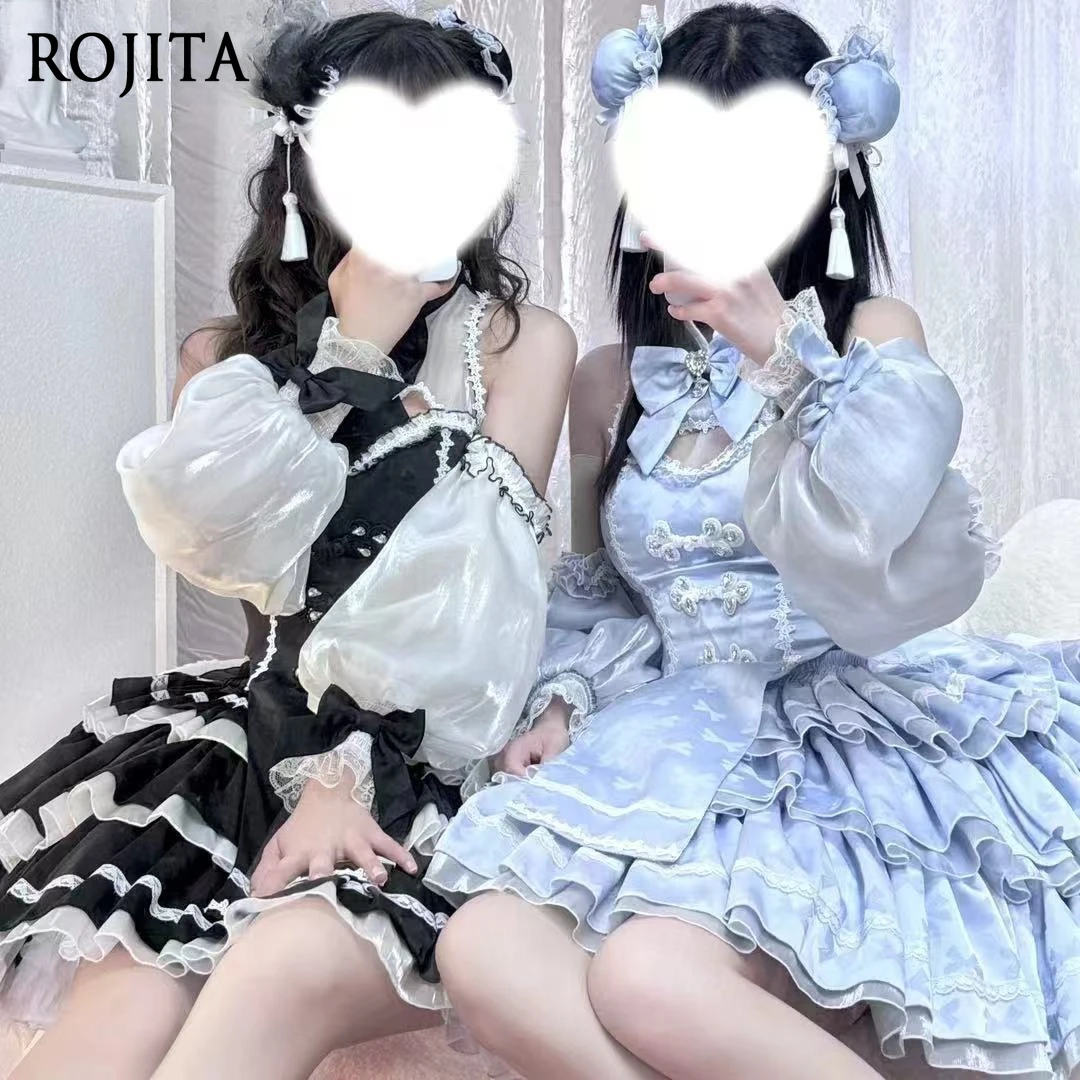 

Sweet and Cute Ladies Lolita Skirts 2025 Summer New Elegant A Line Cake Skirt and Sleeveless Short Tank Top for Women