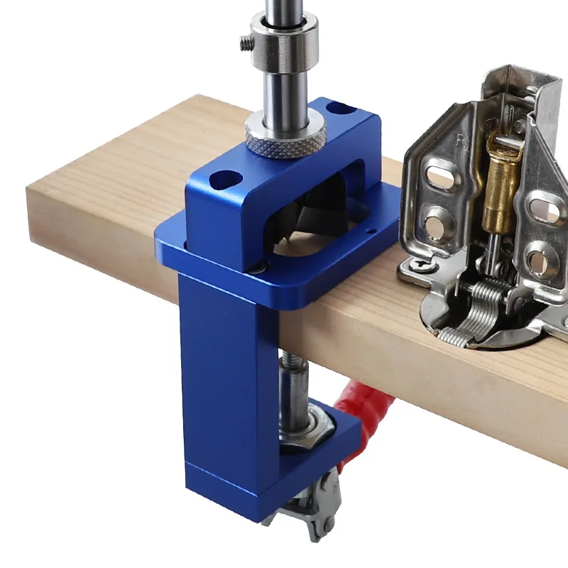 

35mm Hinge Boring Jig Woodworking Hole Drilling Guide Locator With Fixture Hole Opener Template Door Cabinet Hinge Install Punch