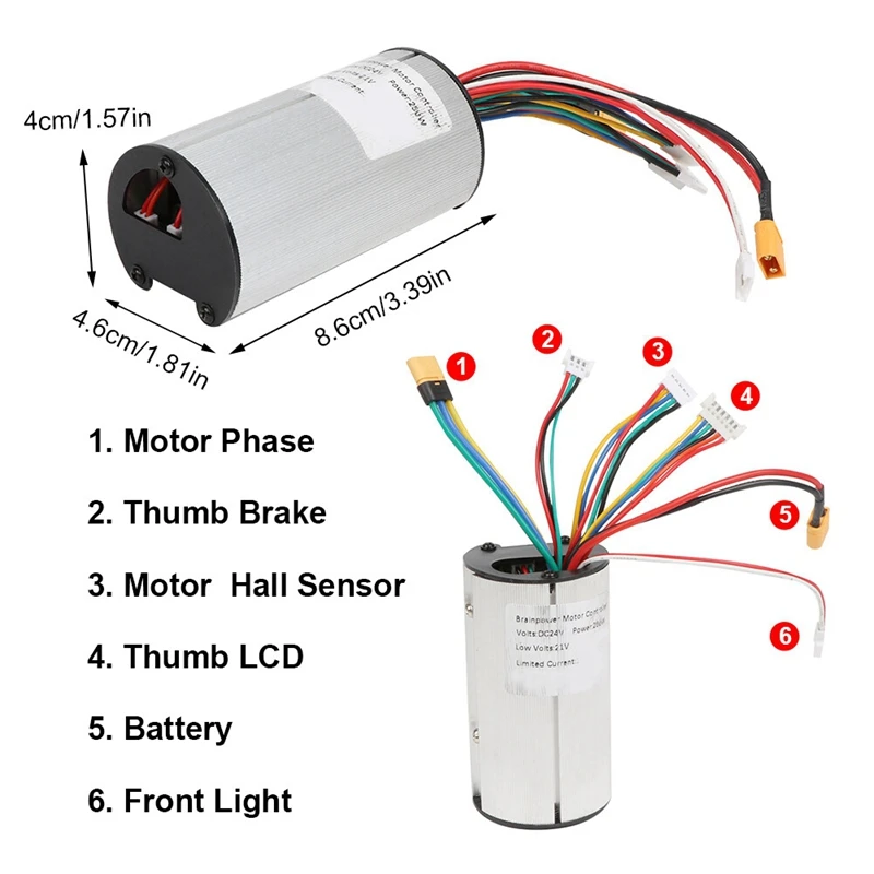 24V 250W Folding Scooter Controller Kit Electric Scooter Controller LCD Display Easy To Install (24V)