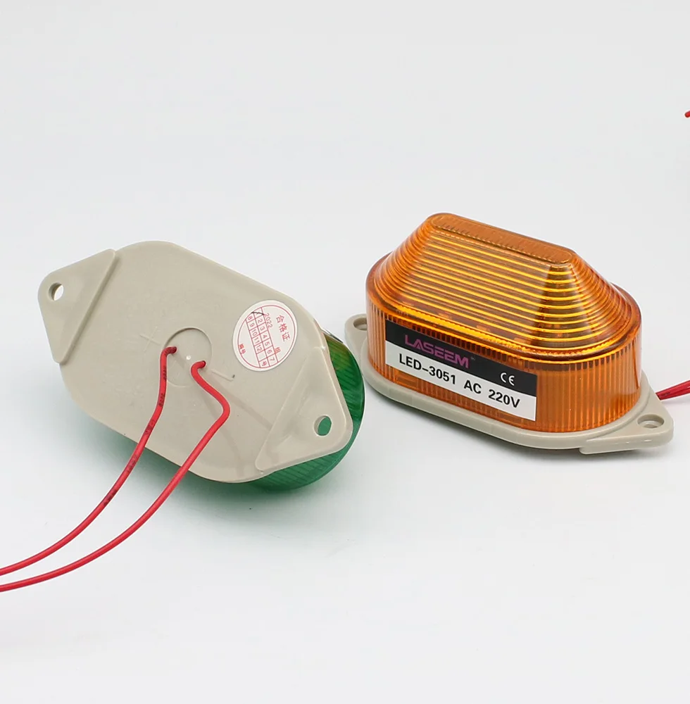 LED-3051 Strobe Signal Warning light 12V 24V 220V Indicator light LED Lamp small Flashing Light Security Alarm