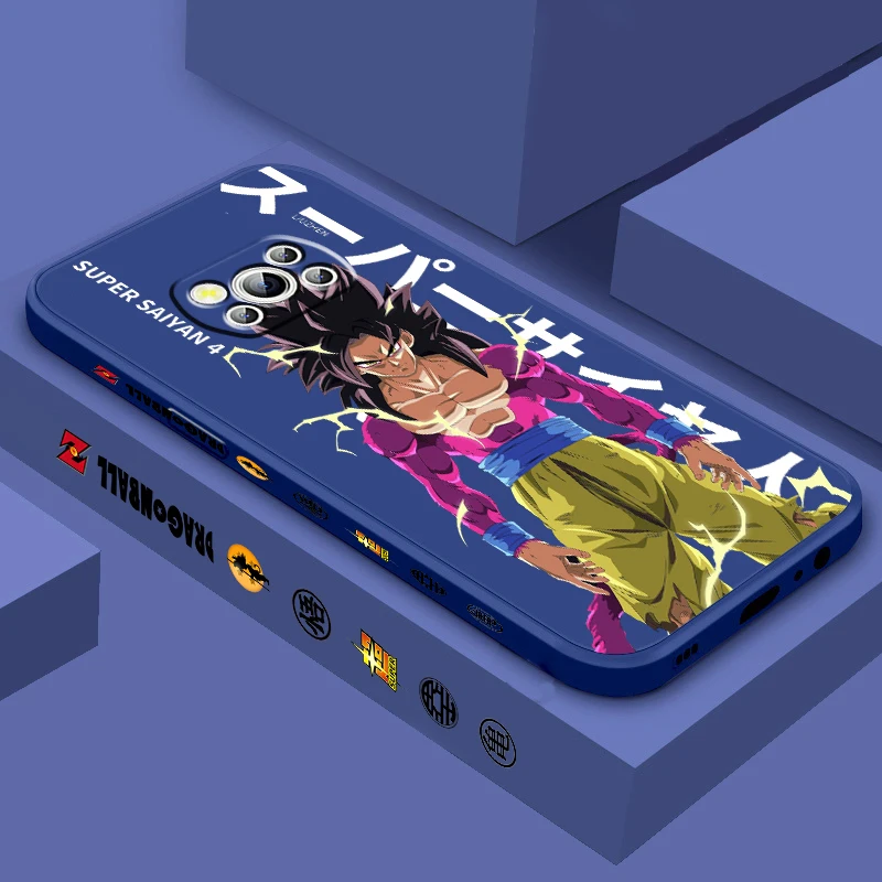 

Japanese Anime D-D-Dragon Ball Liquid Left Rope For Xiaomi Mi Poco X6 X5 X4 X3 M6 M5 M5S M4 M3 F5 F4 F3 Pro 5G Soft Phone Case